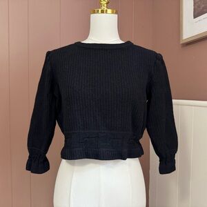 St. John Sport Wool Blend Cropped Sweater